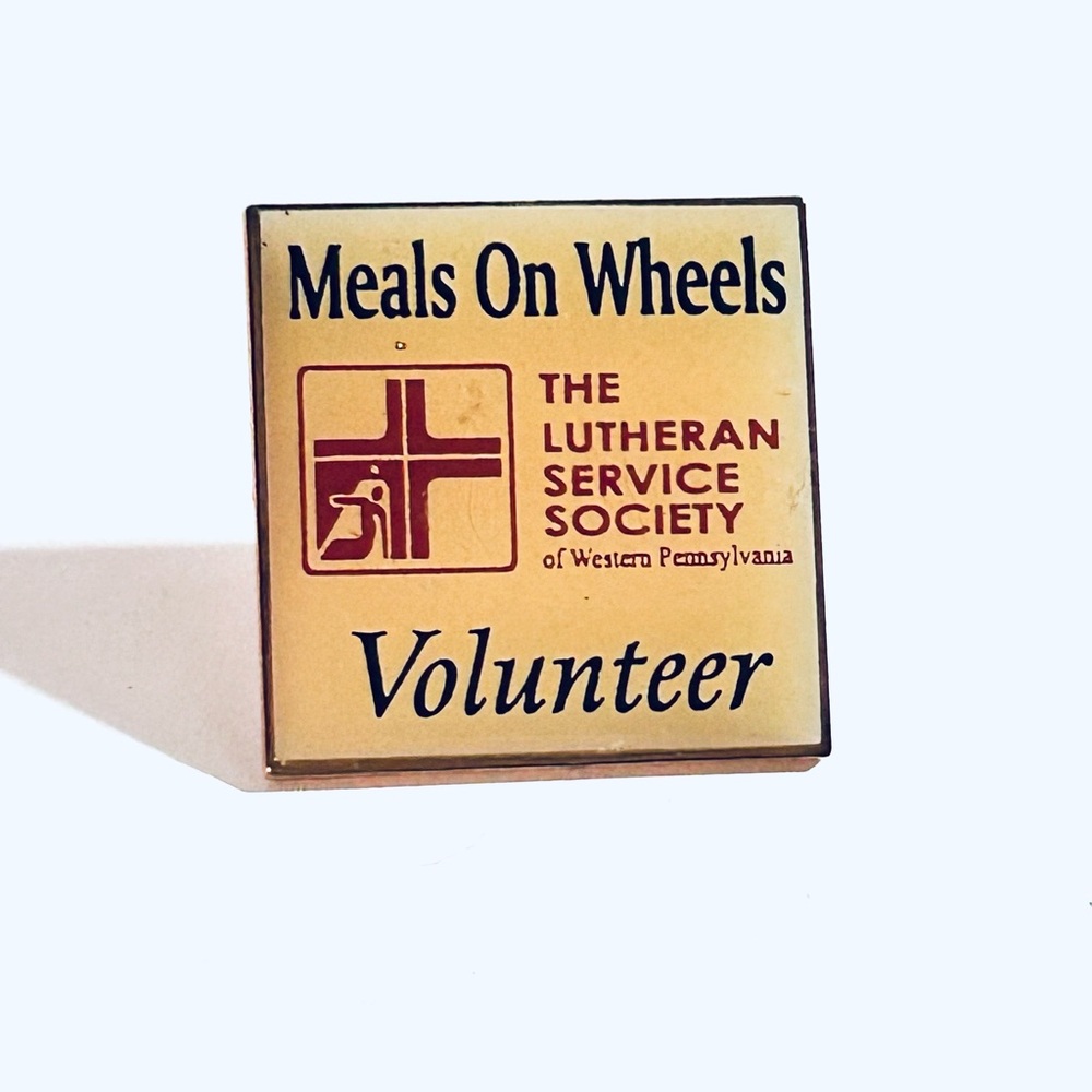 Meals On Wheels Volunteer Enamel Pin, The Lutheran Service Society Pin